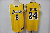 Lakers 8 & 24 Kobe Bryant Yellow Nike Diamond 75th Anniversary Swingman Jersey,baseball caps,new era cap wholesale,wholesale hats